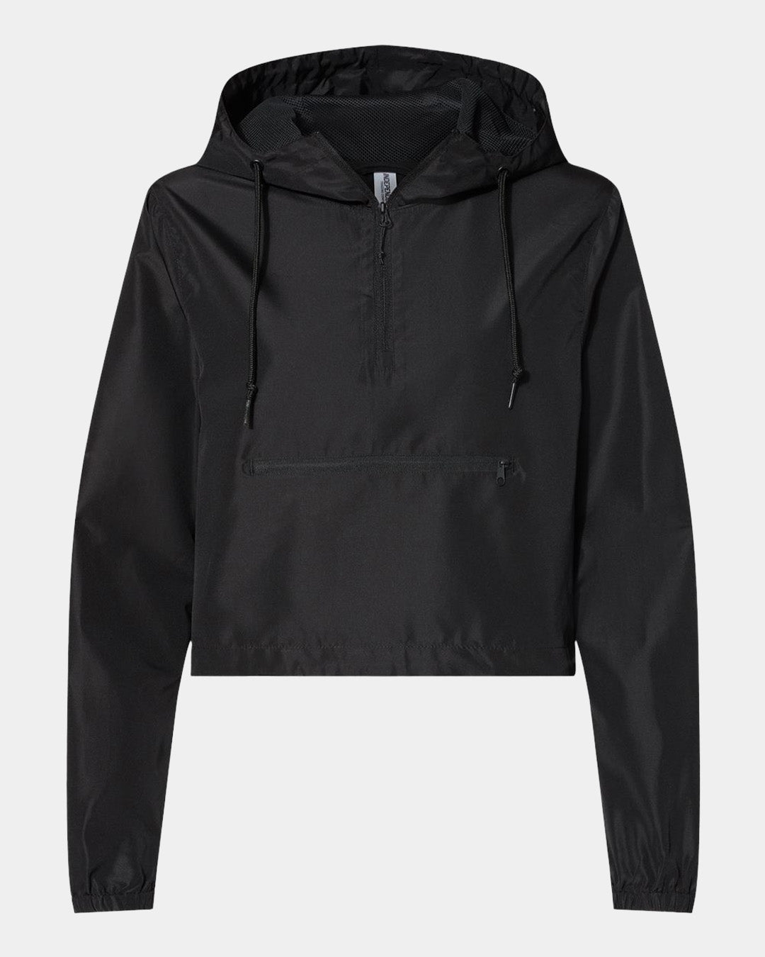 Independent Trading - Women's Lightweight Quarter-Zip Pullover Crop Windbreaker