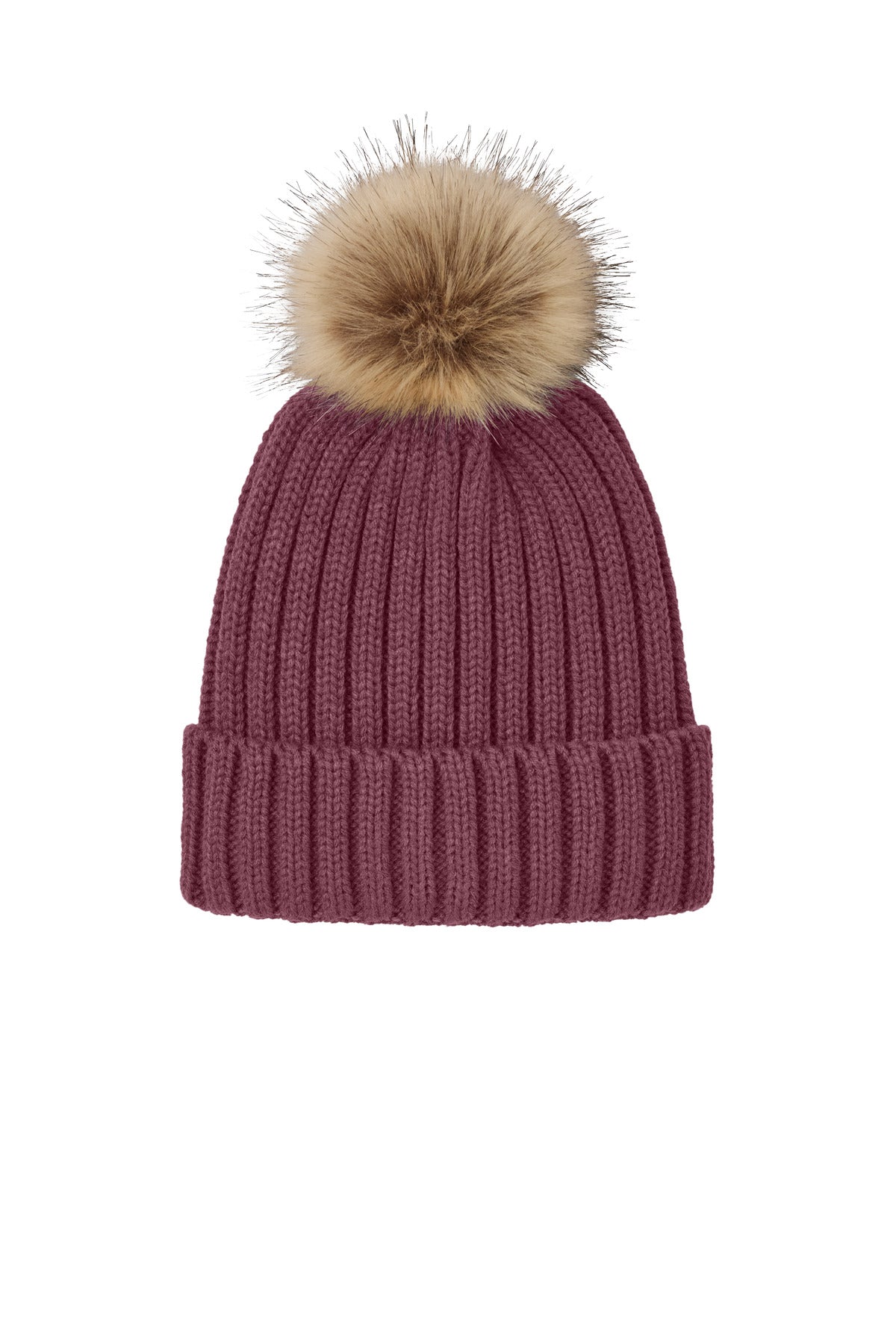 Port Authority Faux Fur Pom Beanie